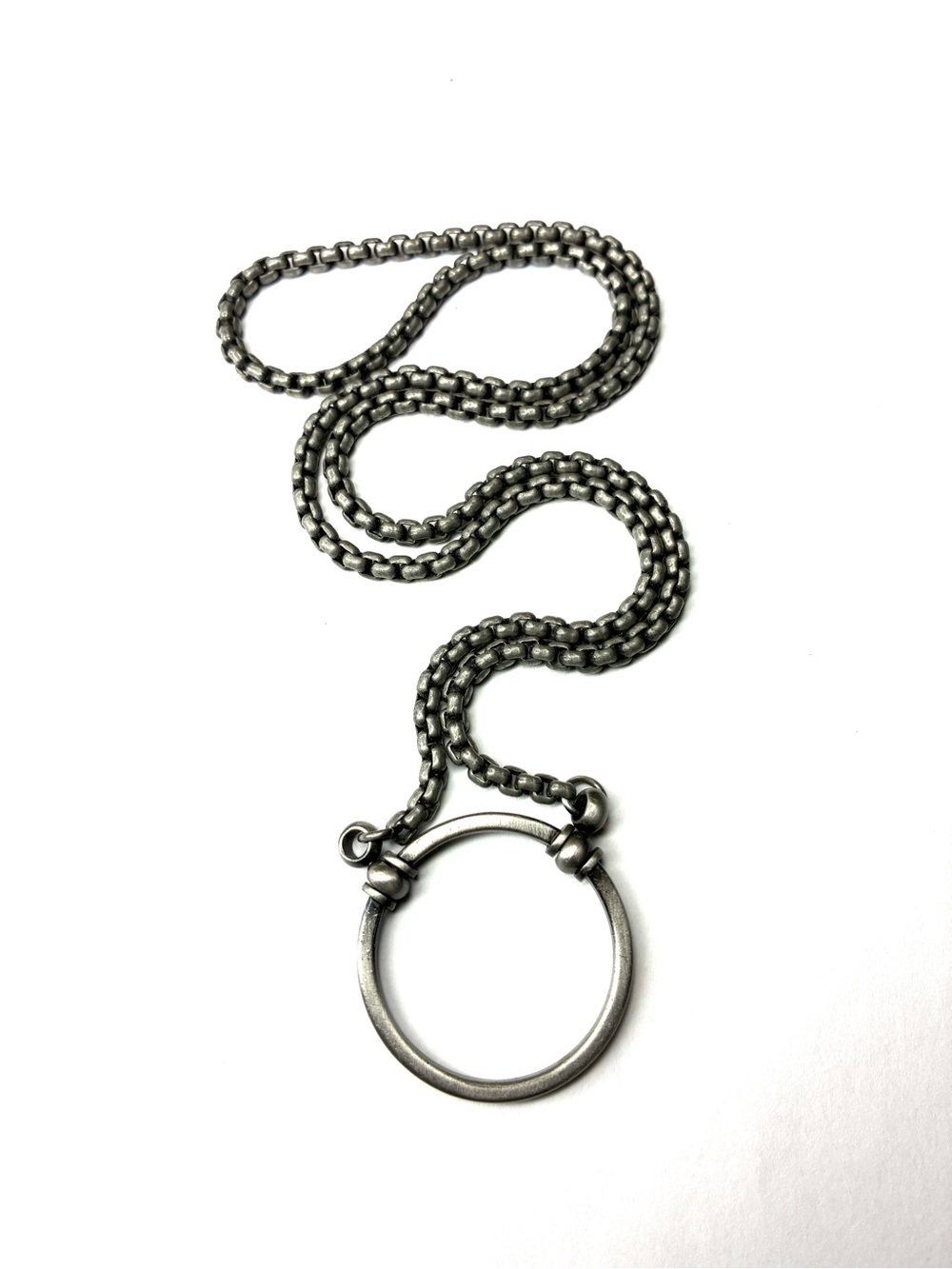 La LOOP "The Charlie" Designer Eyeglass Necklace - Antique Oxidized Silver